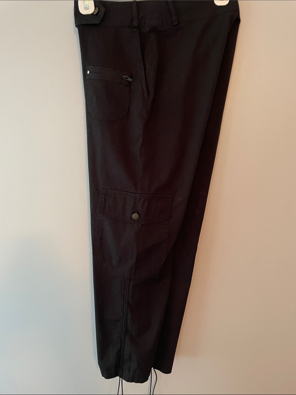 Woman’s  Black Cargo Pants - Classic Utility Style with a younger hip flare